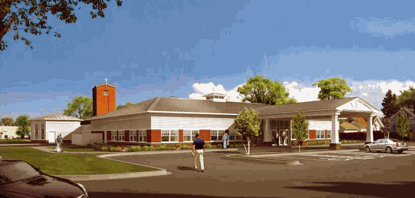 New Addition as rendered by artist. Artist's Rendition of future building